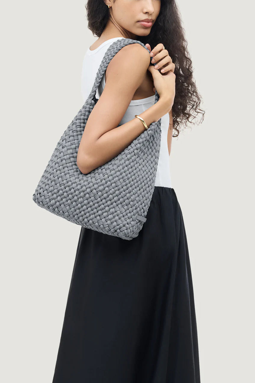 Naghedi Medium Hobo Double Weave Tote in Marina | Shop Eleanor