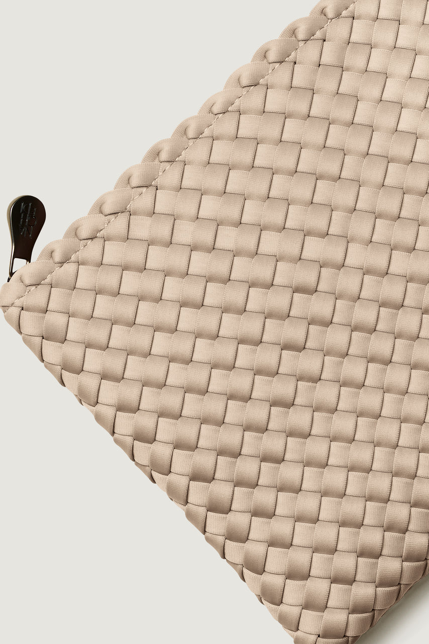 off white handwoven neoprene tote bag