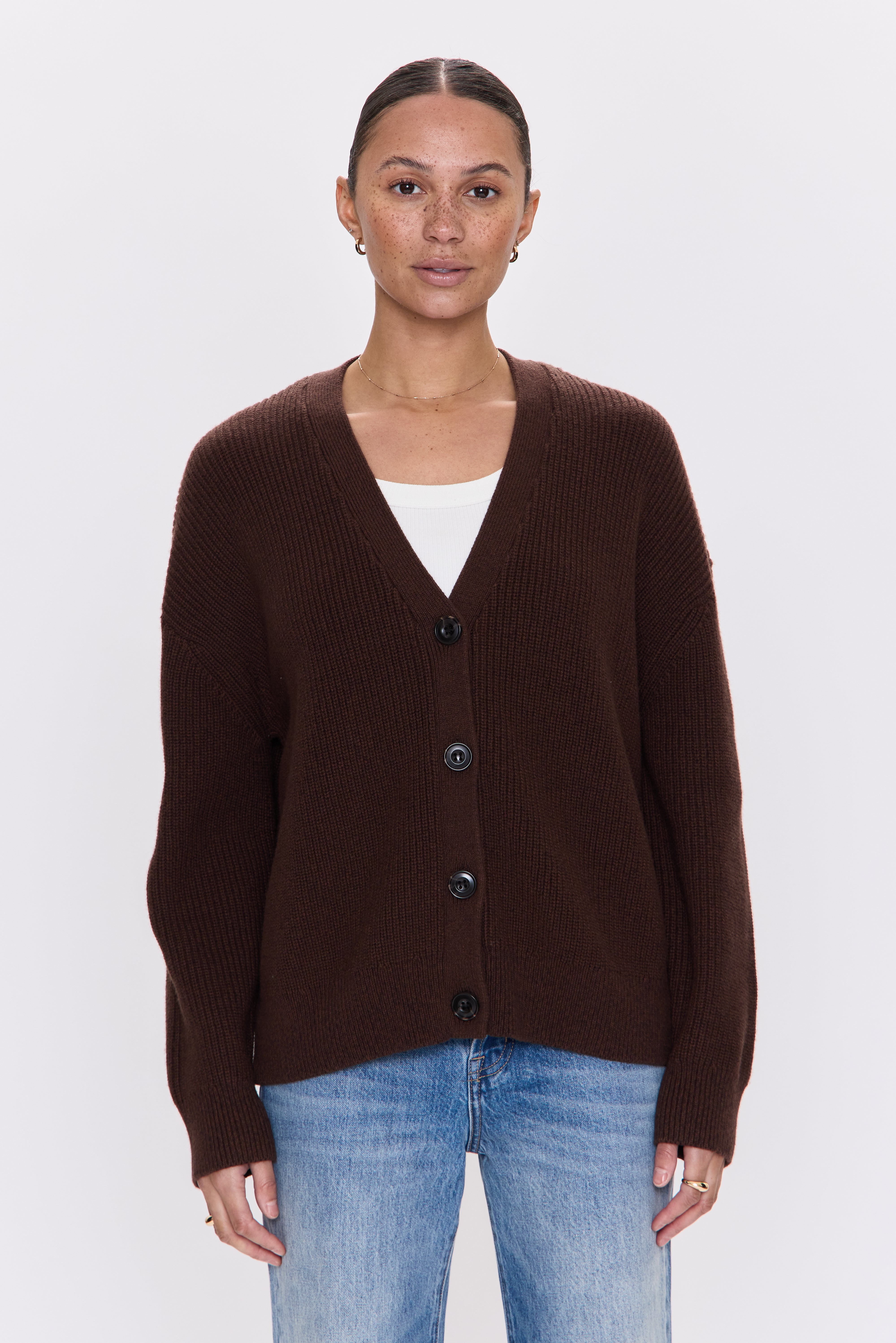 Pistola Orla Cardigan in Chocolate | Shop Eleanor - Women's Designer Clothing Boutique