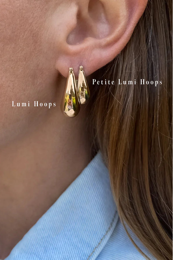 Petite Lumi Hoop Earring - Silver