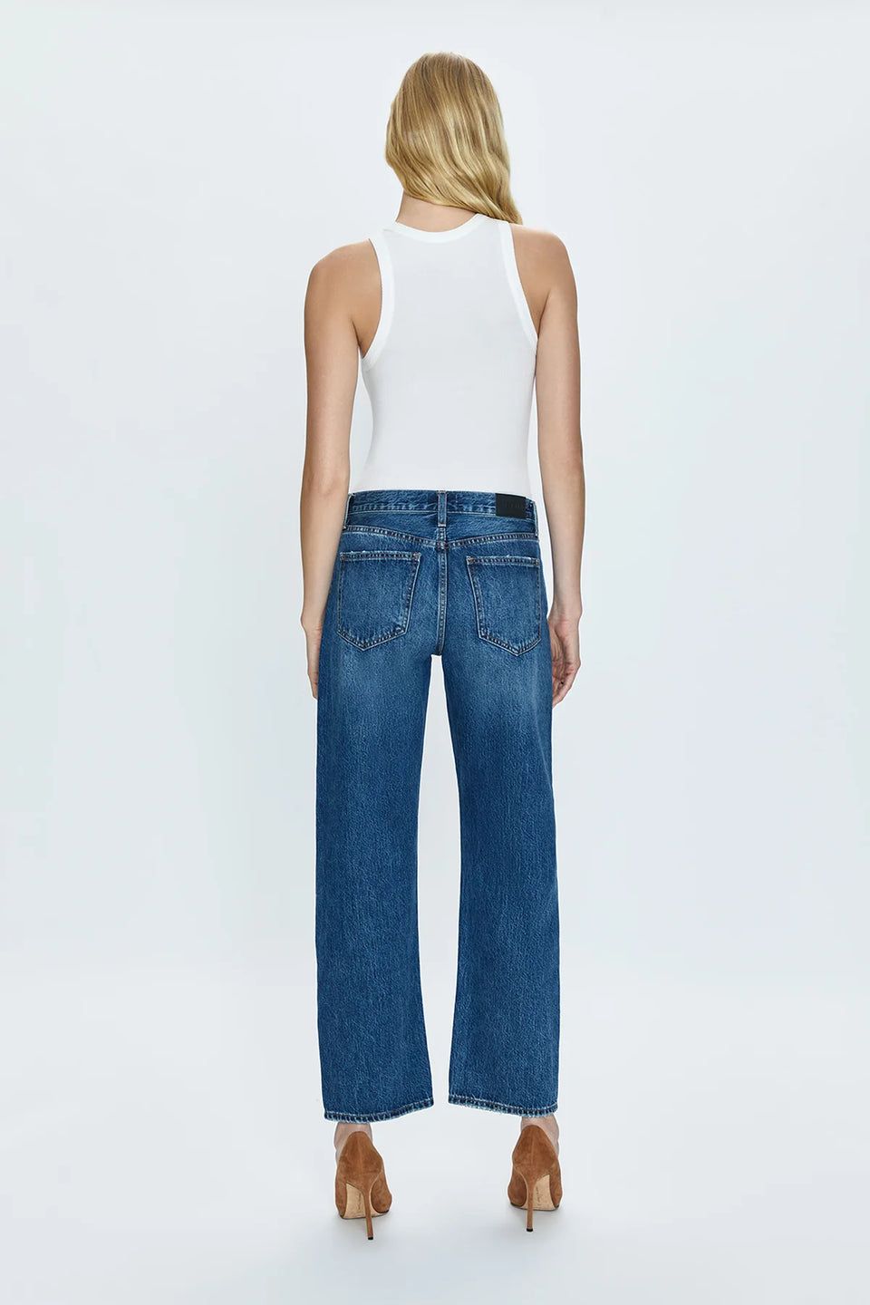 Pistola Lexi Mid Rise Bowed Leg Straight Jean in Artisan | Shop Eleanor