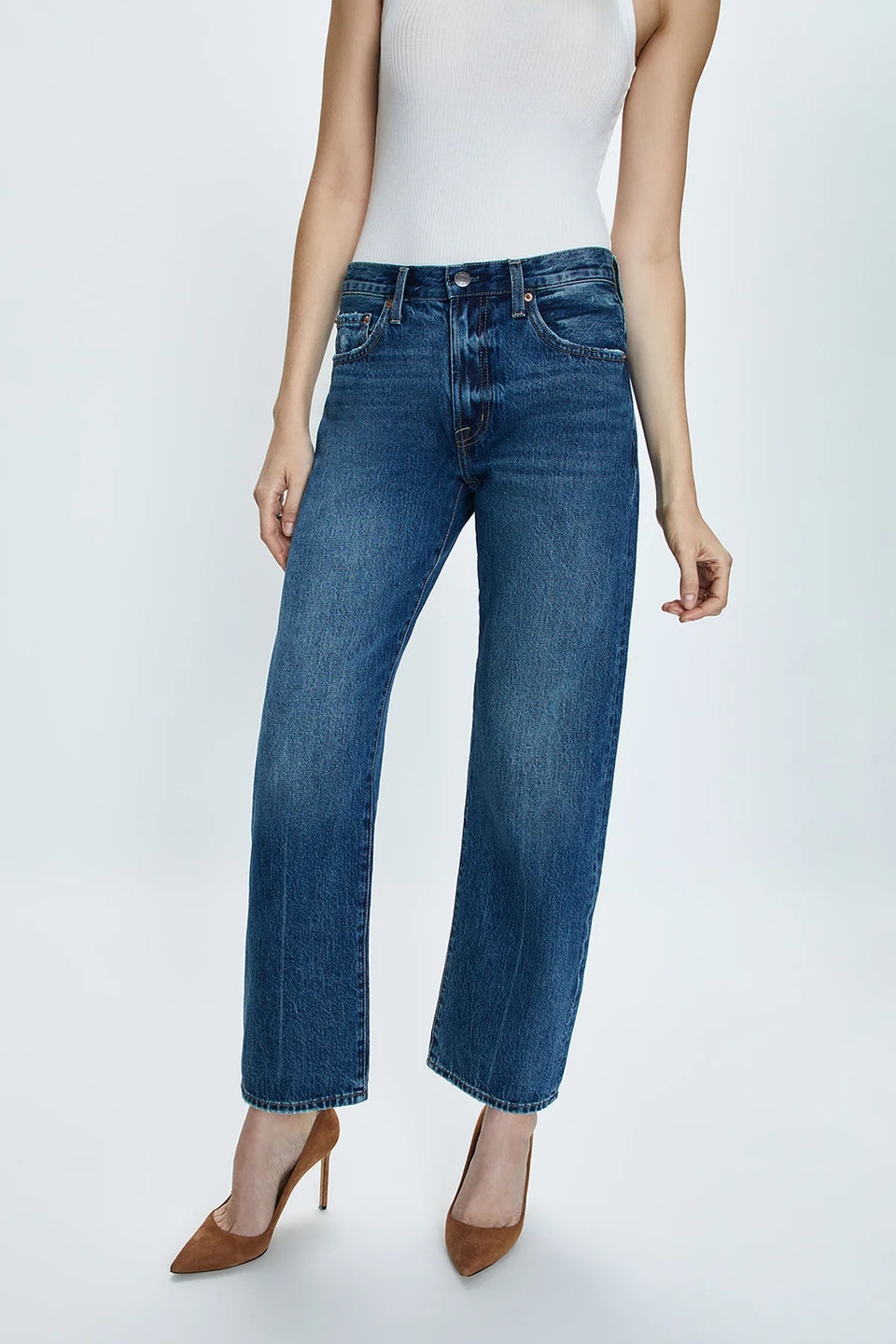 Pistola Lexi Mid Rise Straight Leg Jean in Artisan | Shop Eleanor