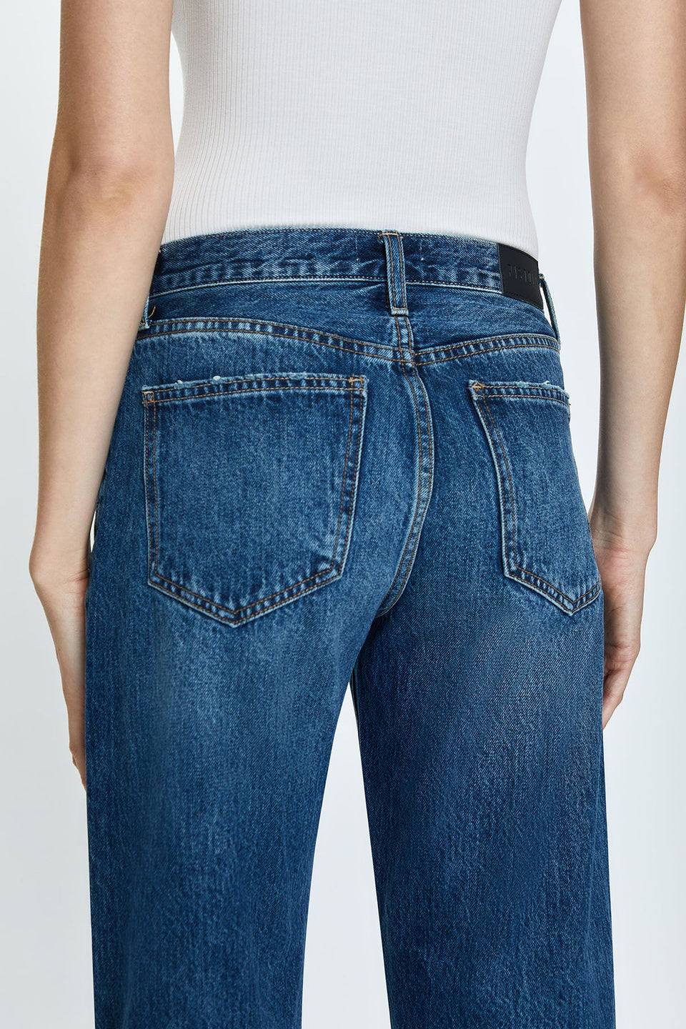 Pistola Lexi Mid Rise Bowed Barrel Jean in Artisan | Shop Eleanor