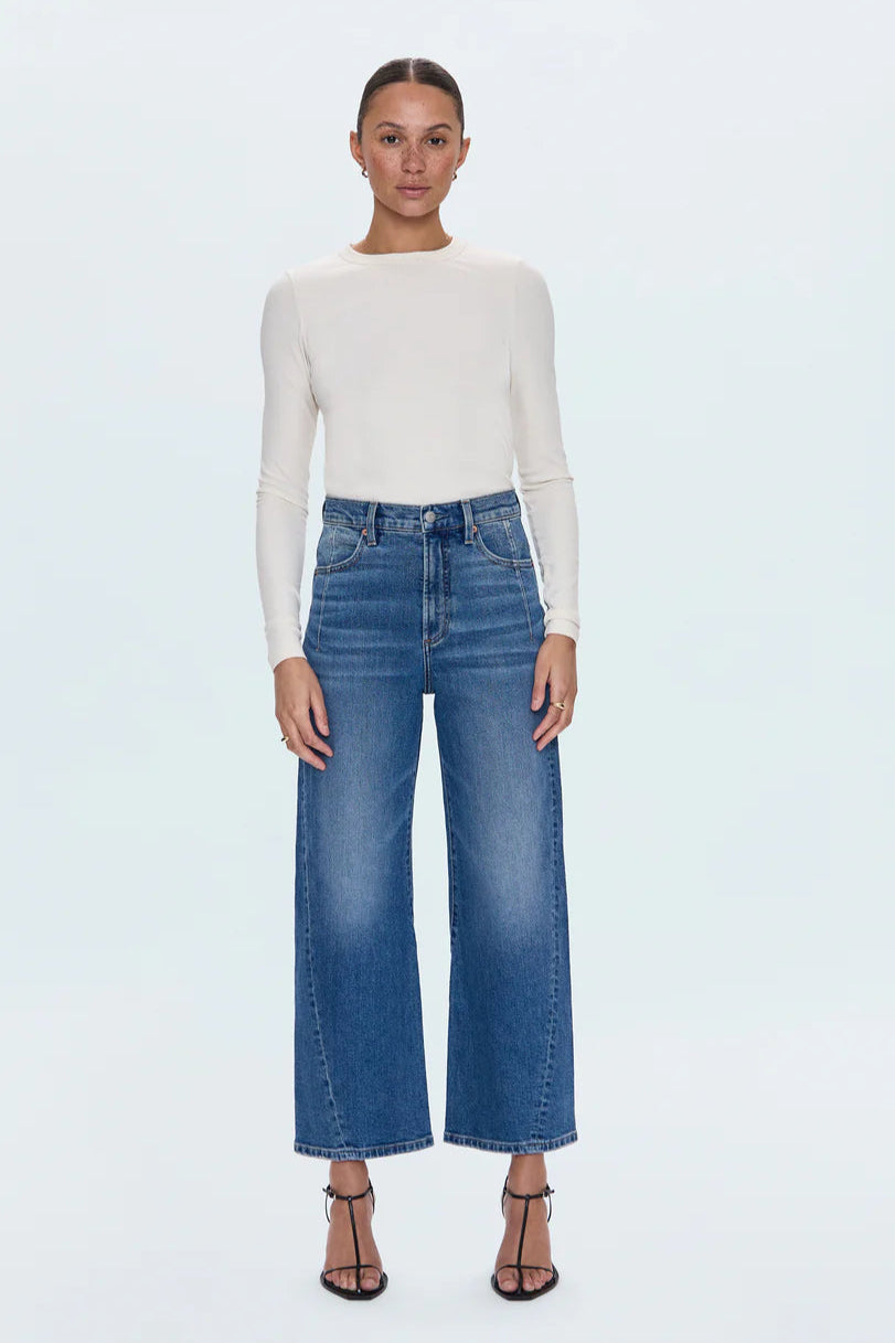 Pistola Kyra High Rise Bowed Ankle Jeans in Soho | Shop Eleanor