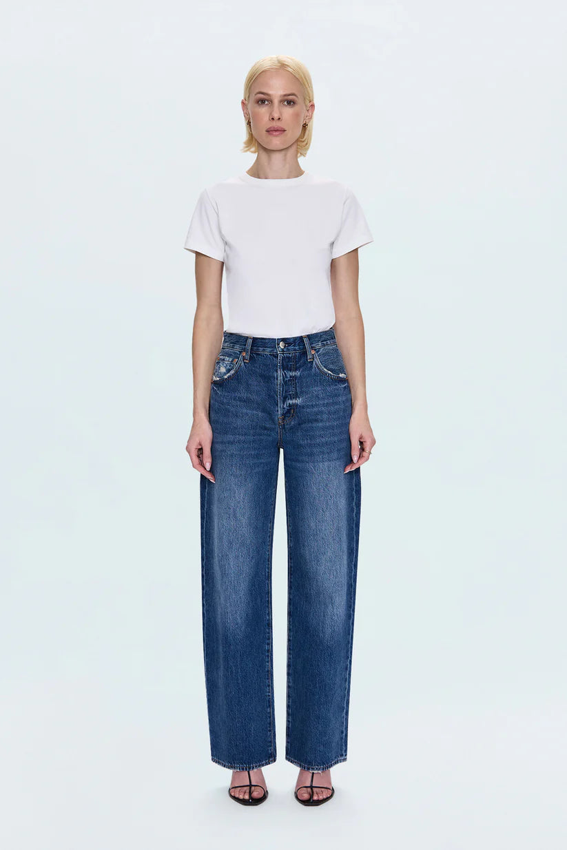 Tate High Rise Bowed Wide Leg Jean | Shop Eleanor - Women's Casula Denim in Louisville, CO