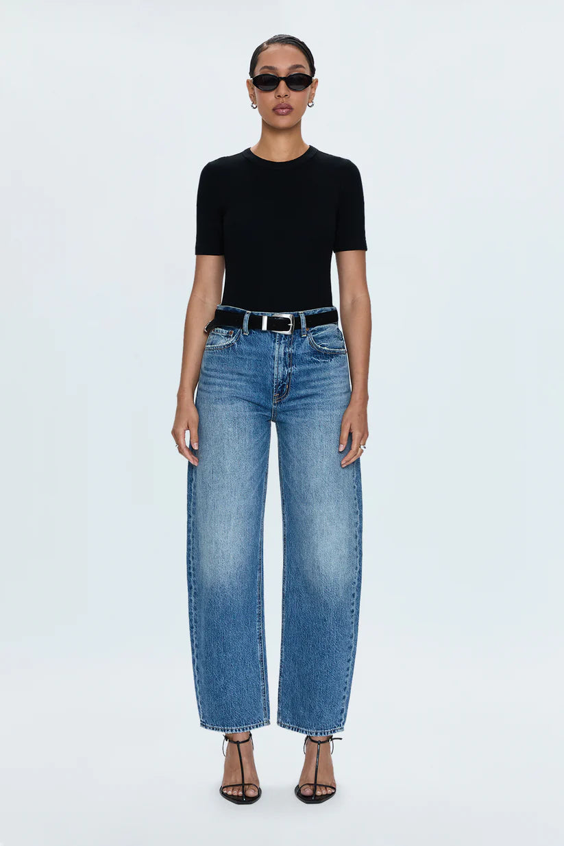Pistola Wes High Rise Barrel Jeans in Spectacle | Shop Eleanor