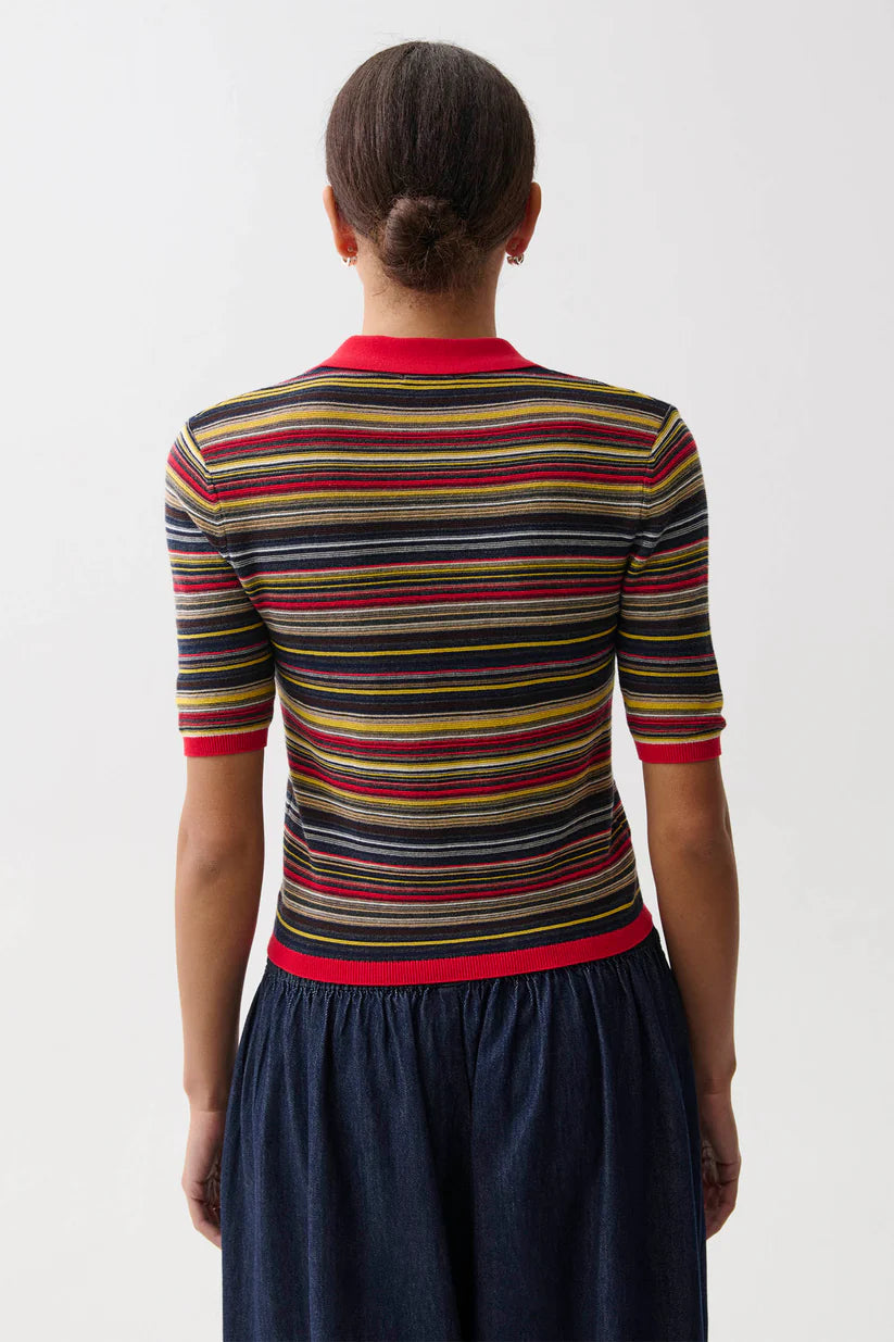 Pistola Ashlee Polo Sweater in Negroni Stripe | Shop Eleanor