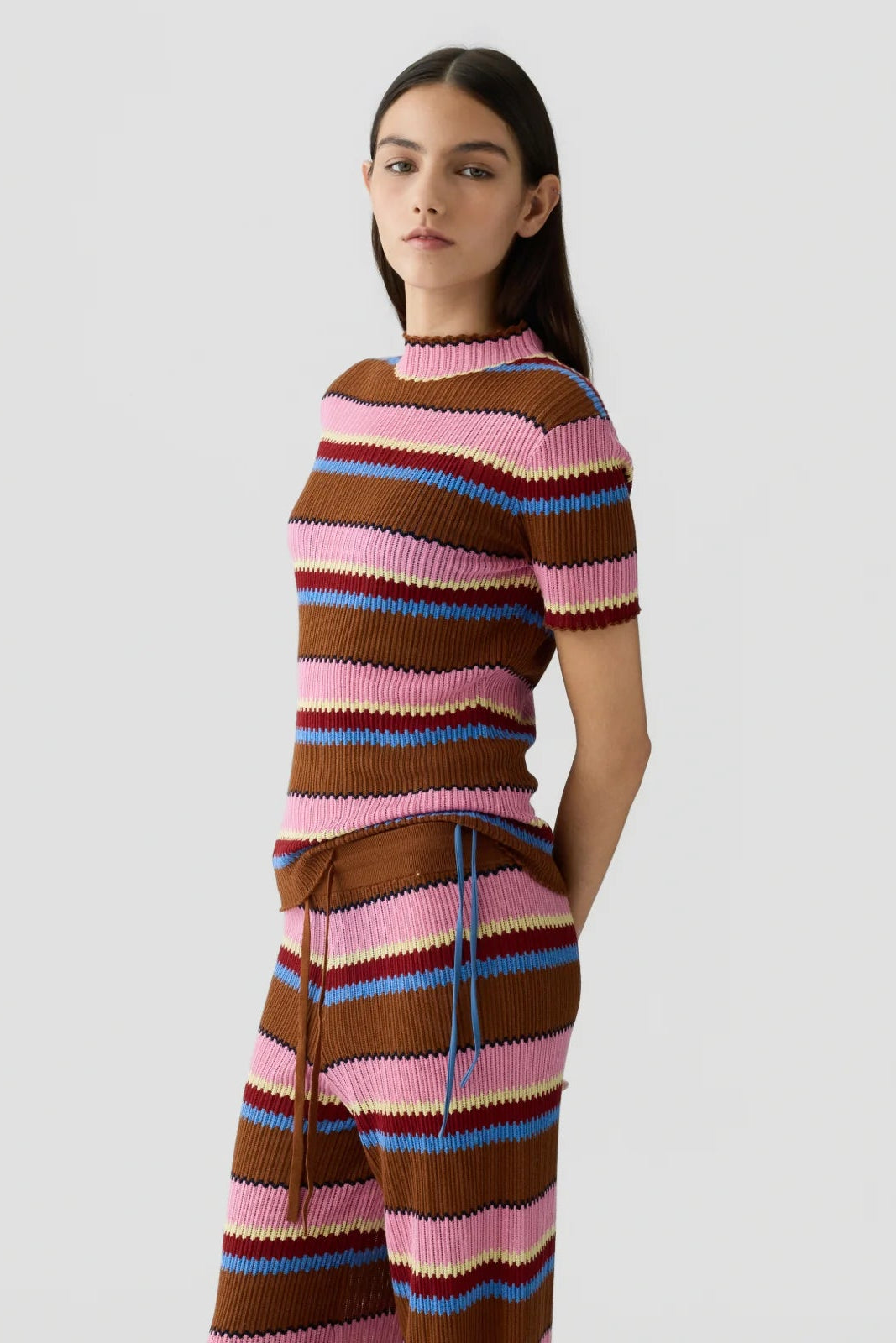 Guest in Residence Palazzo Top in Burnt Sienna Stripe | Shop Eleanor
