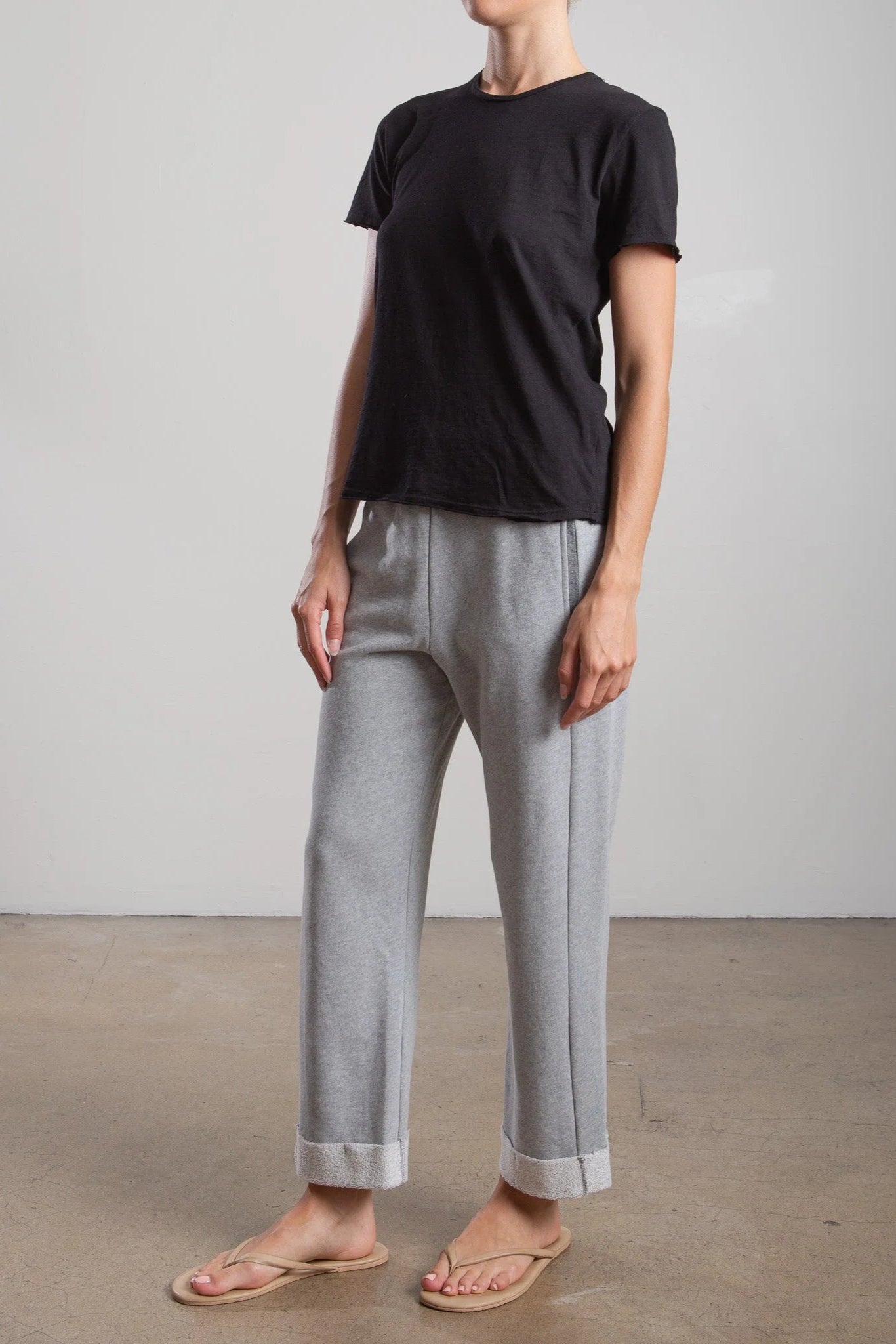 Pharaoh Leon Straight Leg Sweatpant in Heather French Terry | Shop Eleanor - Women's Online Clothing Boutique