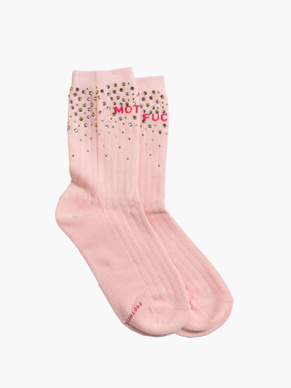 Mother Denim Half Step Sock Pink with Crystals | Shop Eleanor