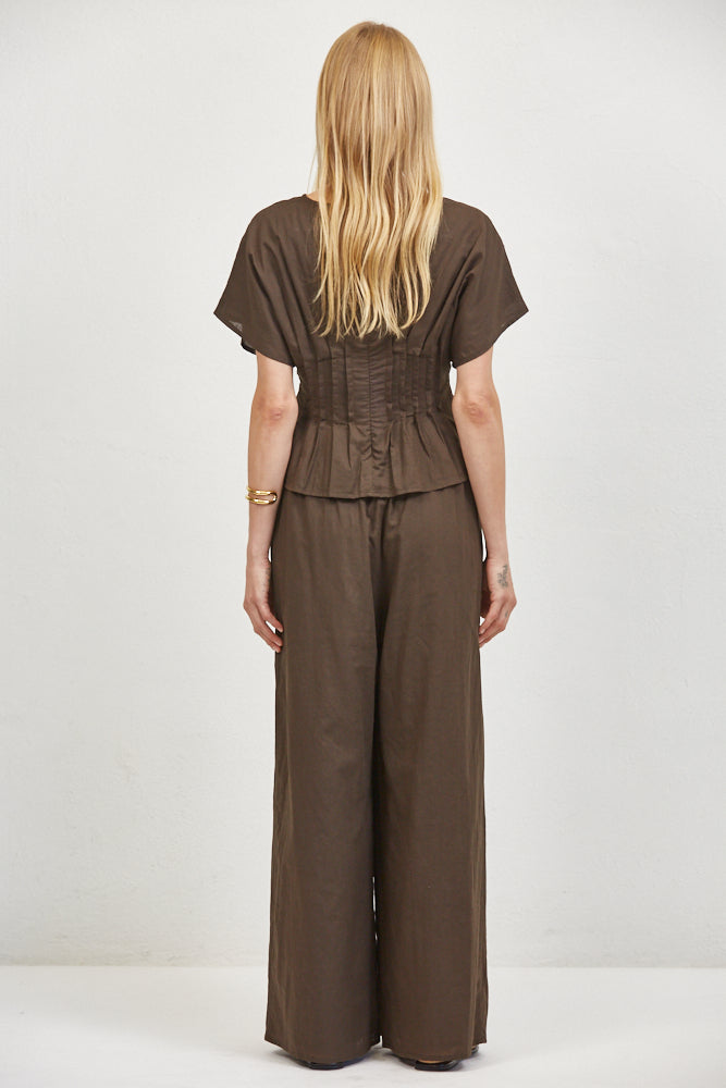 The A.Ren Simone Top in Chocolate | Shop Eleanor 