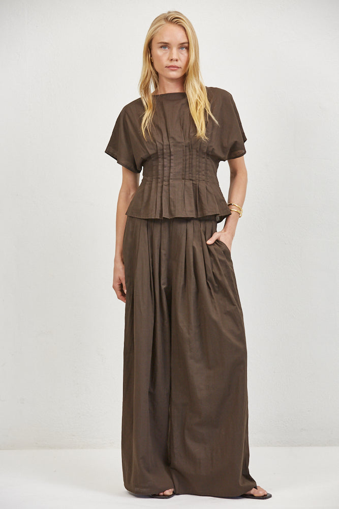 The A.Ren Simone Top in Chocolate | Shop Eleanor 