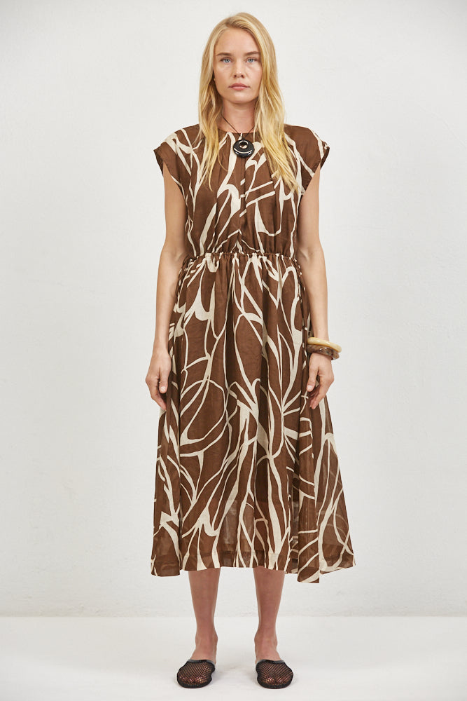 A.Ren Yselle Dress in Chocolate | Shop Eleanor 