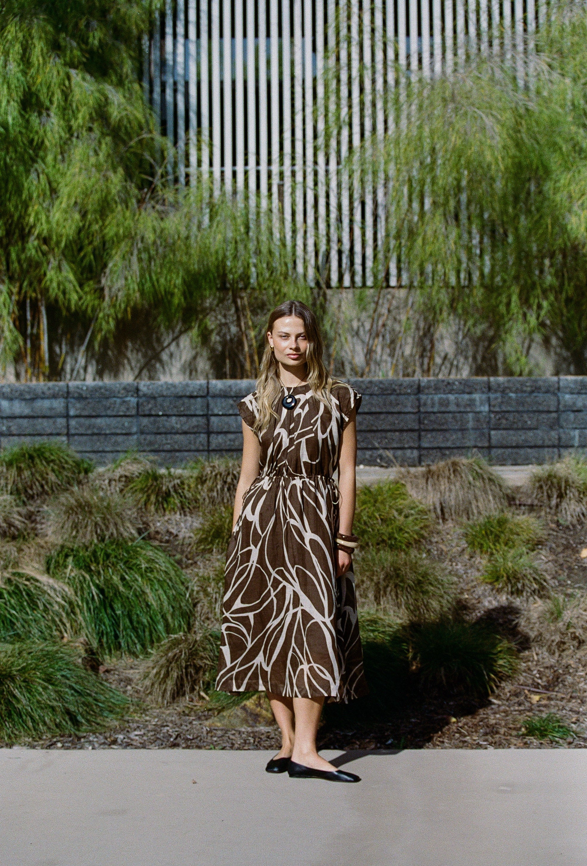 A.Ren Yselle Dress in Chocolate | Shop Eleanor 