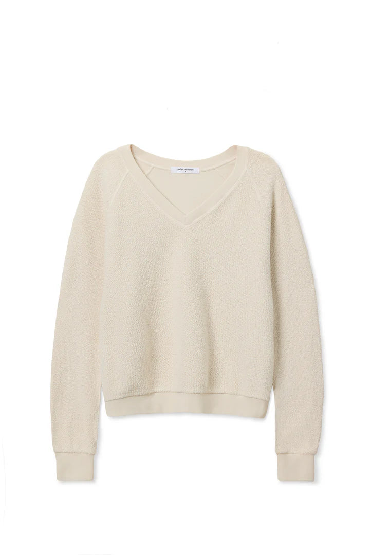Zuri V-Neck Sweatshirt - Sugar