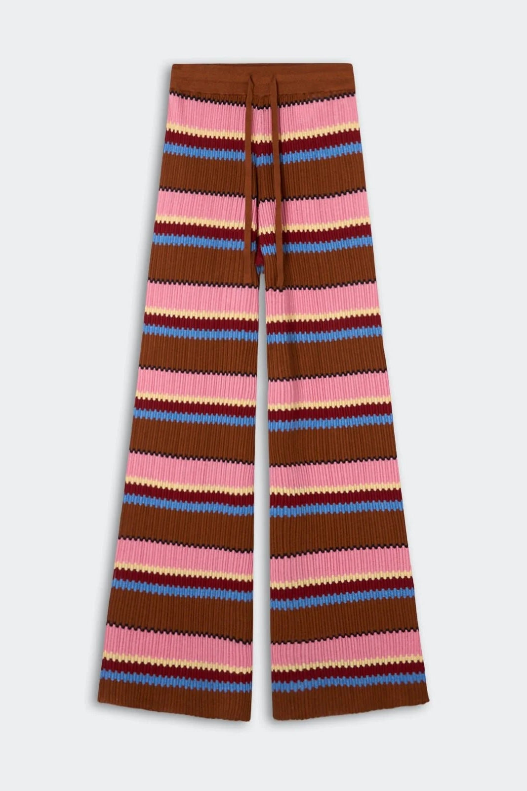 Brown and pink striped summer pant