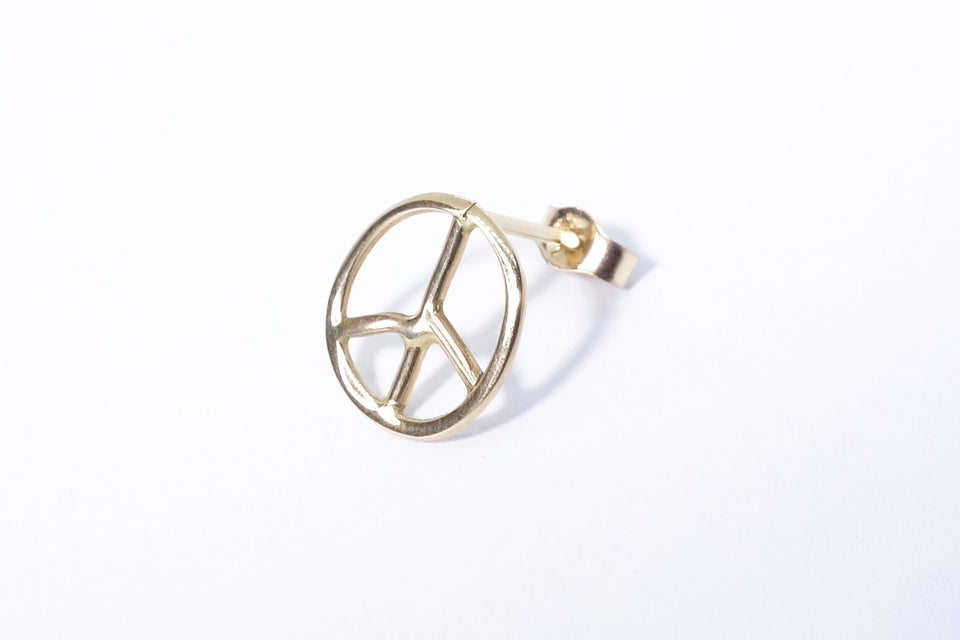 Talisman Peace Sign Single Stud  | Shop Eleanor 