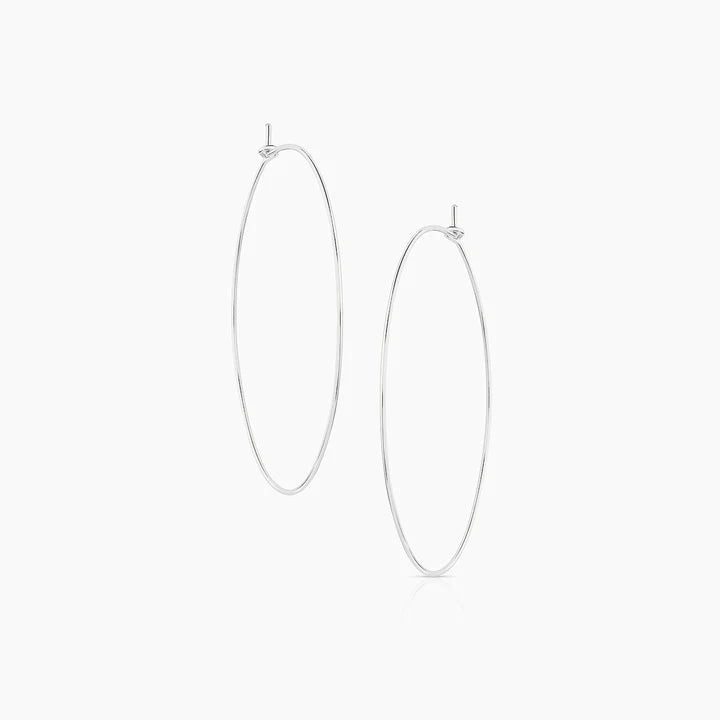 Thatch Petite Lola Hoops in Silver | Shop Eleanor