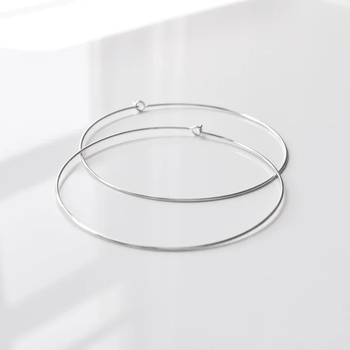 Thatch Petite Lola Hoops in Silver | Shop Eleanor