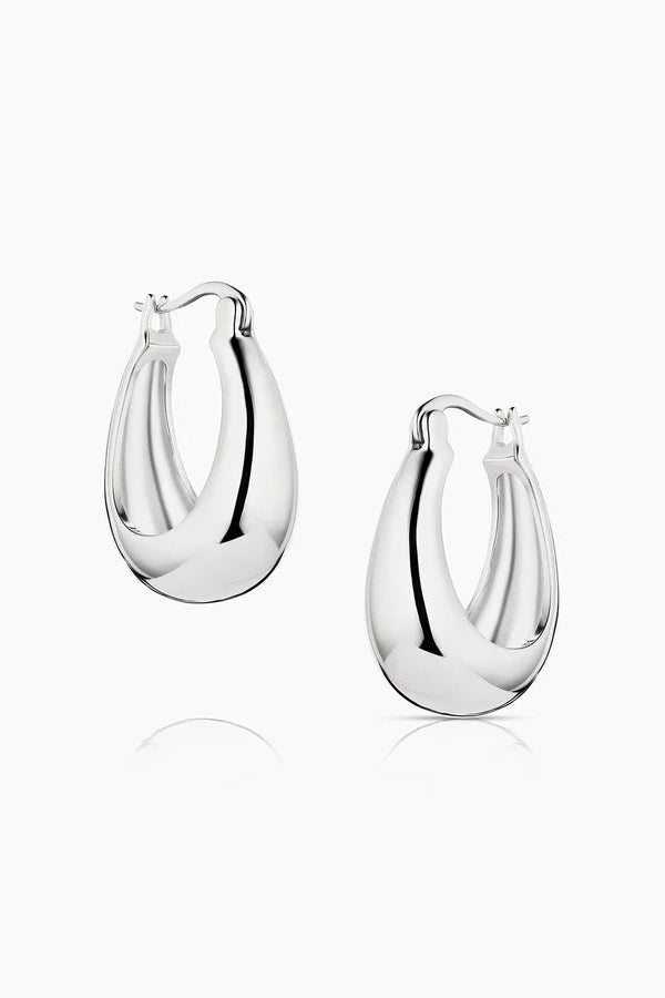 Petite Lumi Hoop Earring - Silver