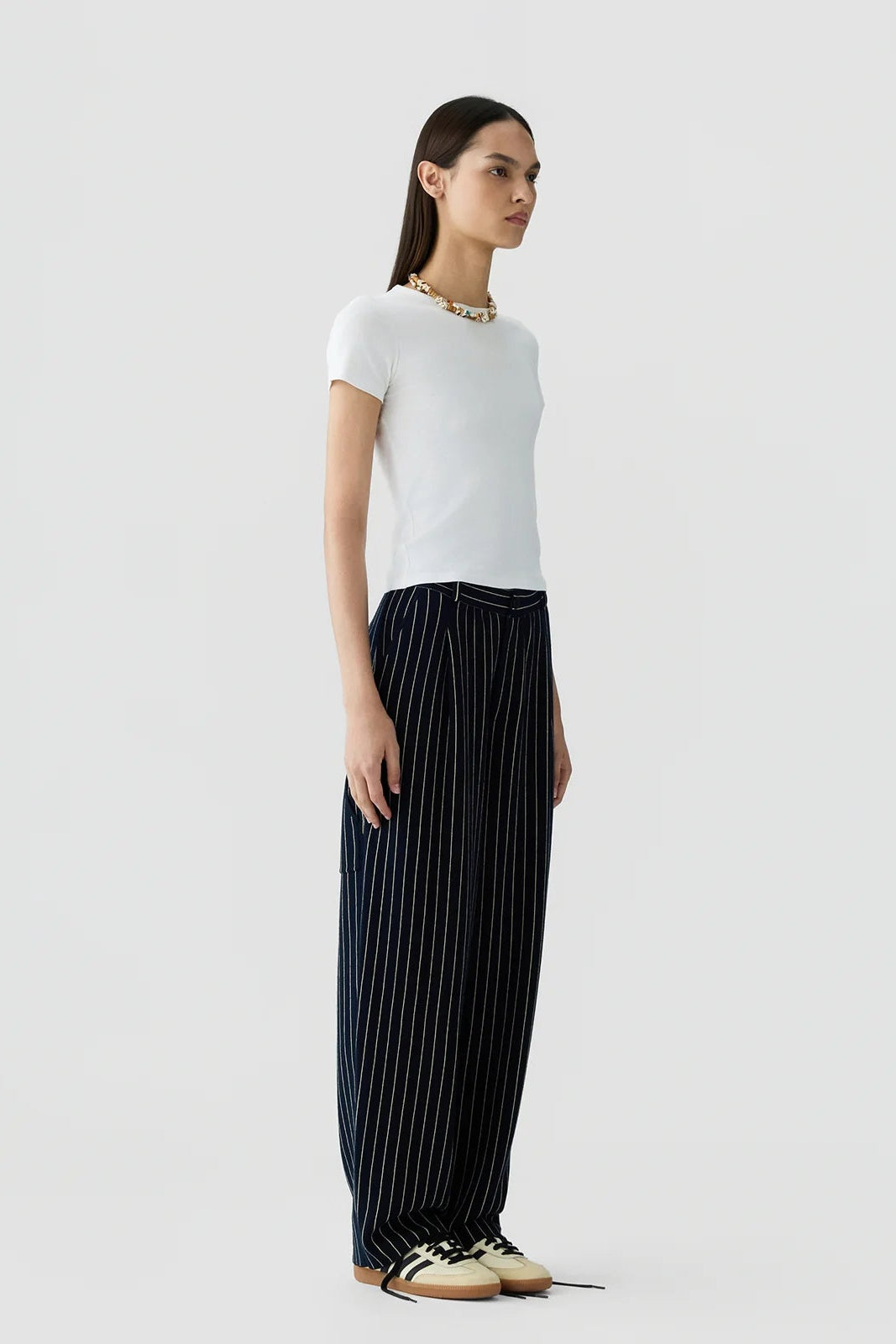 Guest in Residence Pinstripe Carpenter Pant | Shop Eleanor