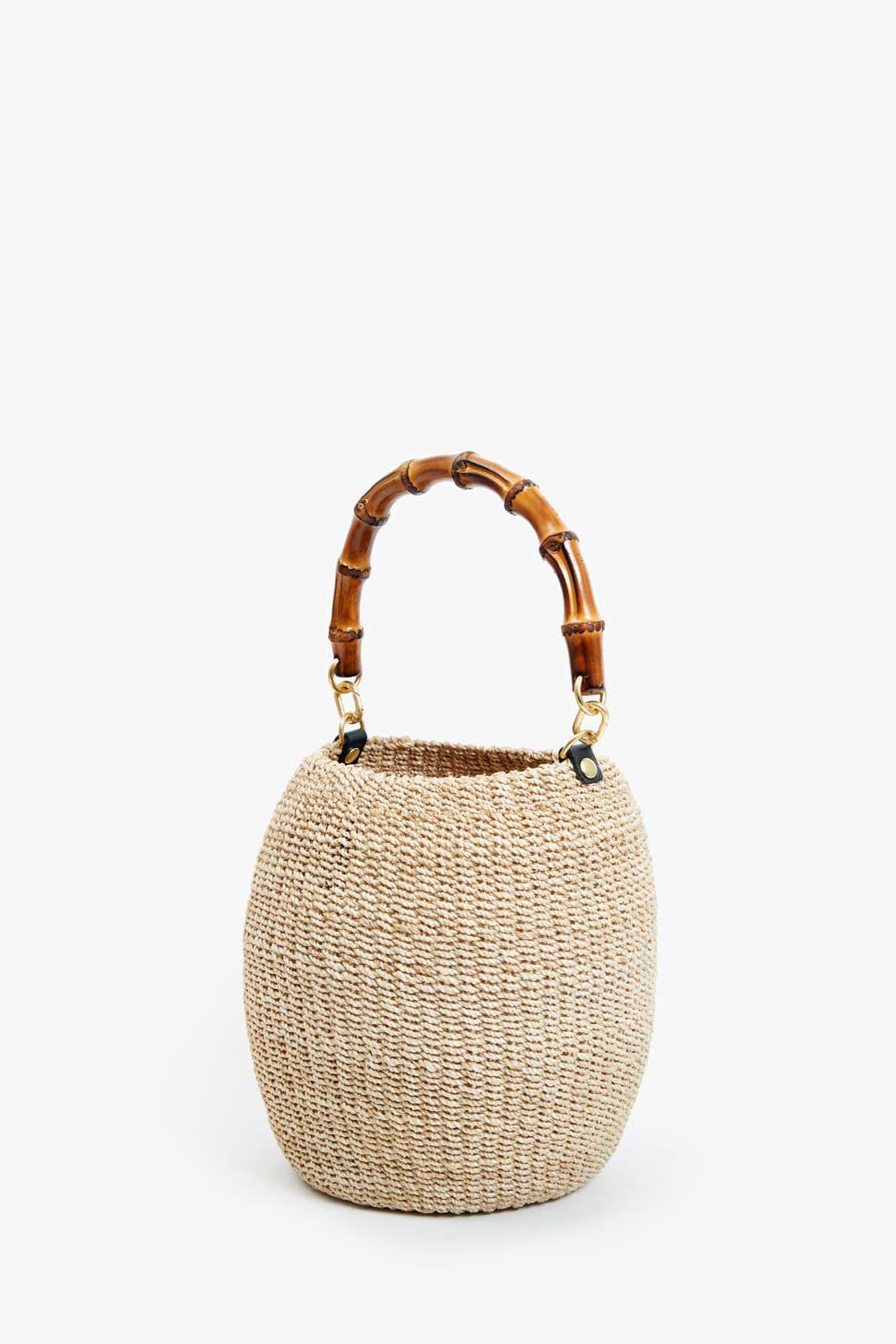 Clare V. Pot de Miel w/ Bamboo Handle in Cream | Shop Eleanor
