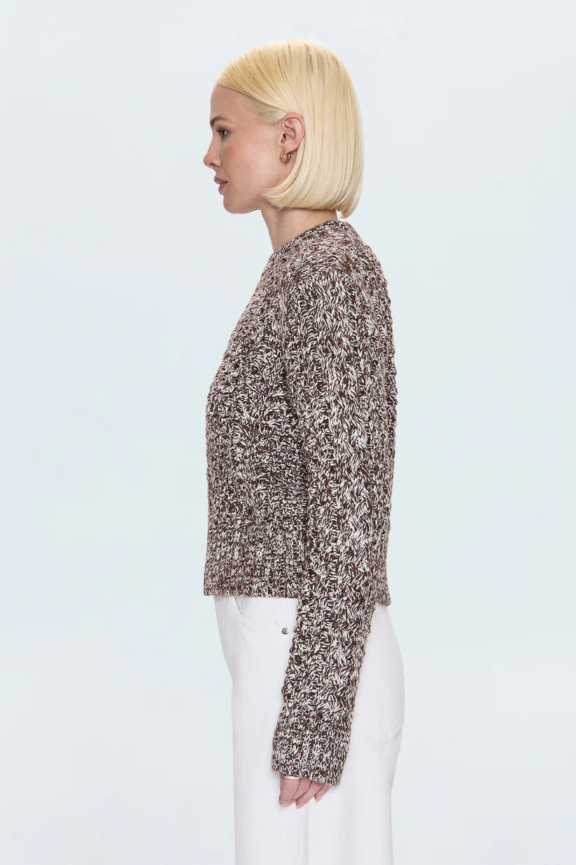 Pistola Quinn Crewneck Sweater in Chocolate | Shop Eleanor - Women's Fisherman Sweater