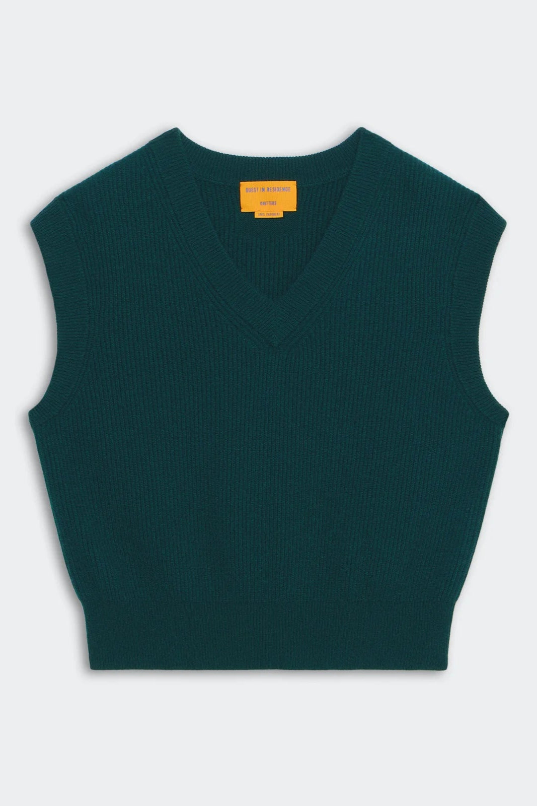 Guest in Residence Rib Cashmere Sweater Vest in Holly | Shop Eleanor - Women's Designer Clothing Boutique in Louisville, CO