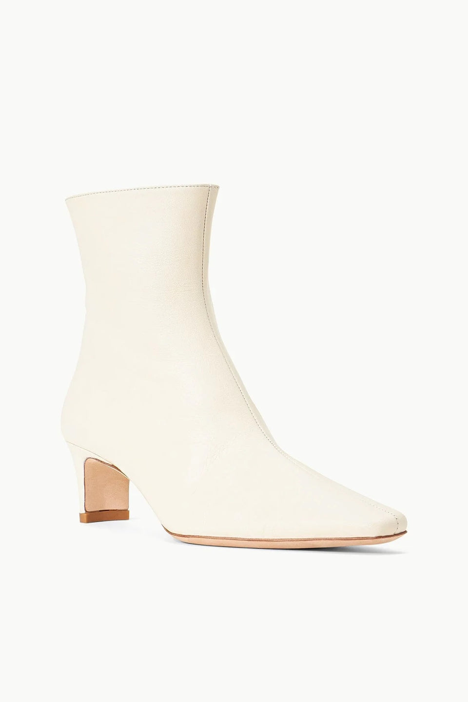 The Staud Wally Ankle Boot in Cream