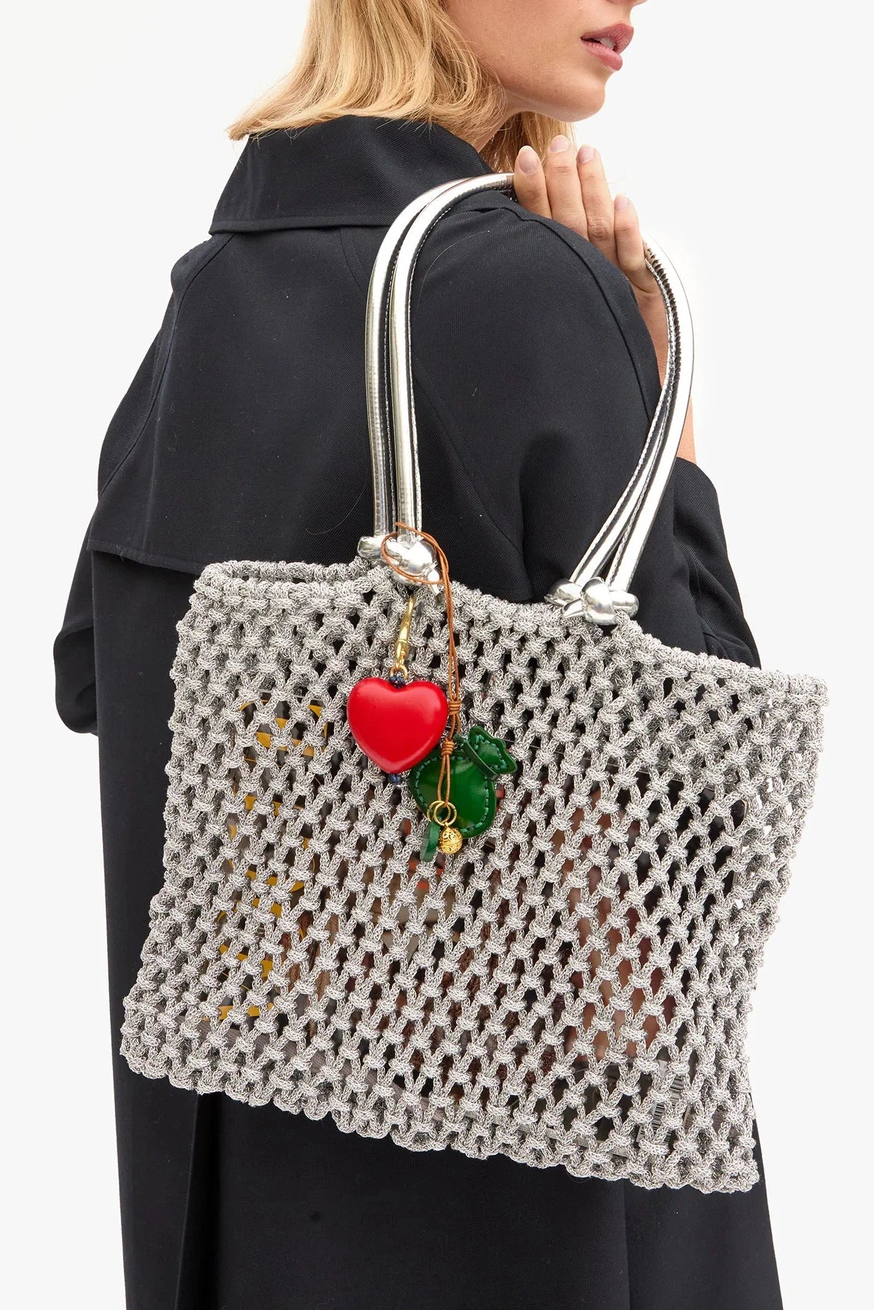 Clare V. Sandy Tote in Silver | Shop Eleanor - Women's Luxury Handbags