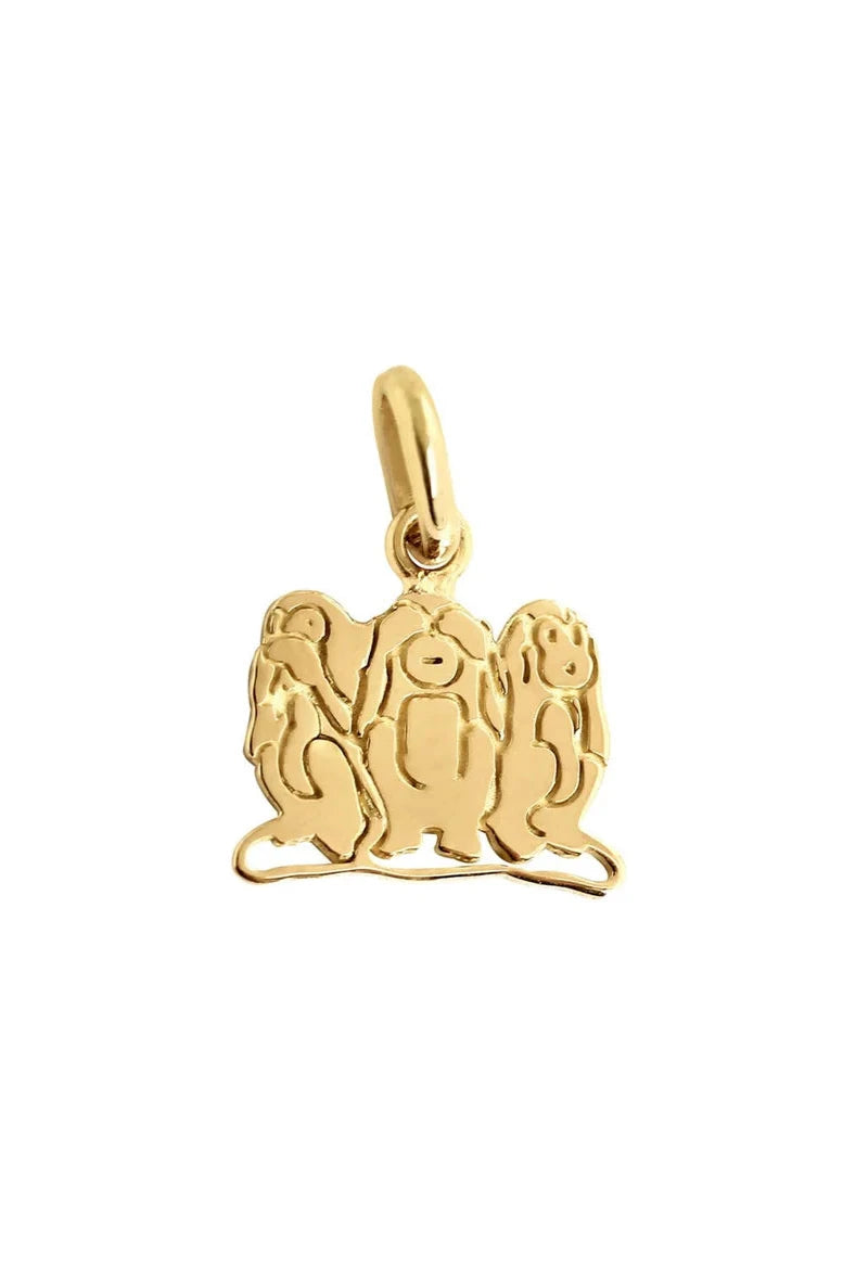 Gigi CLOZEAU Three Monkey Pendant | Shop Eleanor