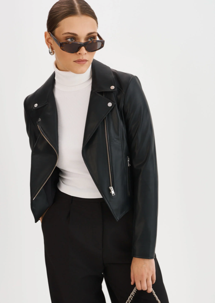 Monica Faux Leather Jacket 