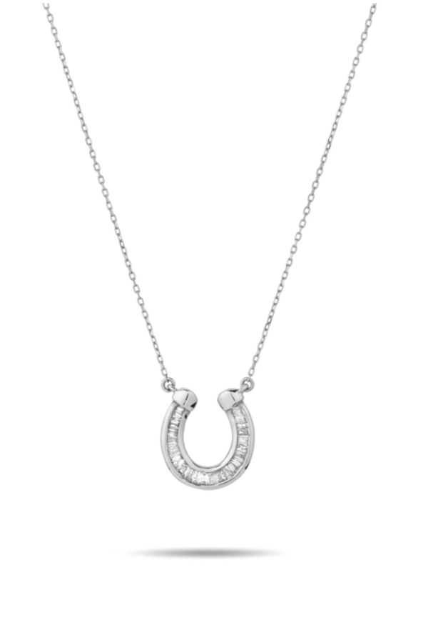 Baguette Horseshoe Necklace from Adina Reyter 