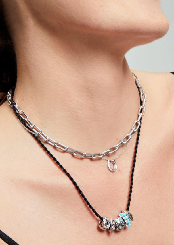 Baguette Horseshoe Necklace from Adina Reyter 