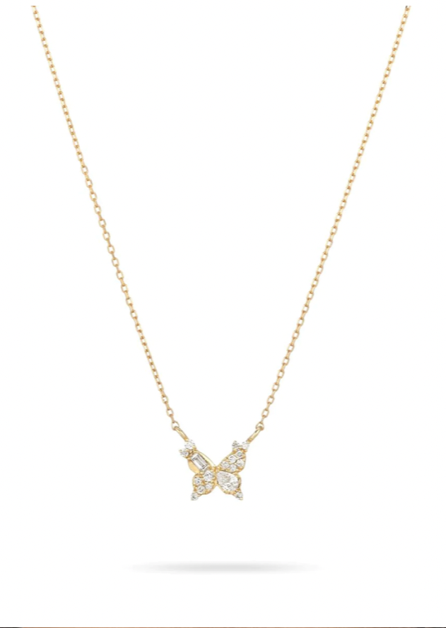 Diamond Butterfly Necklace 