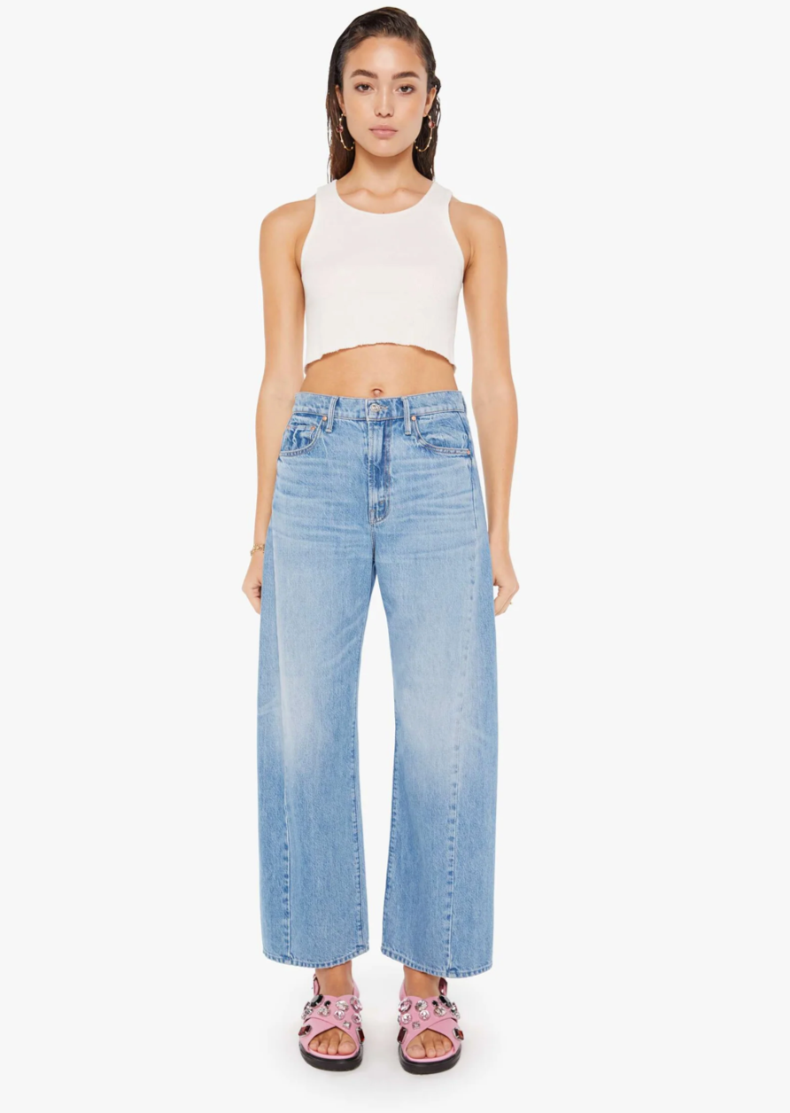 The Half-Pipe Flood Jean from Mother Denim in wash Material Girl