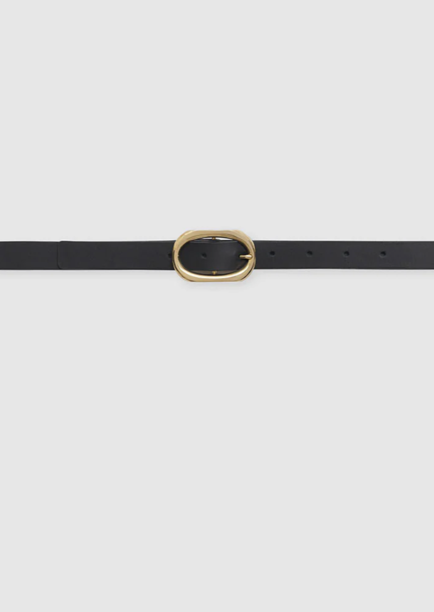 ANINE BING Mini Signature Belt in Black