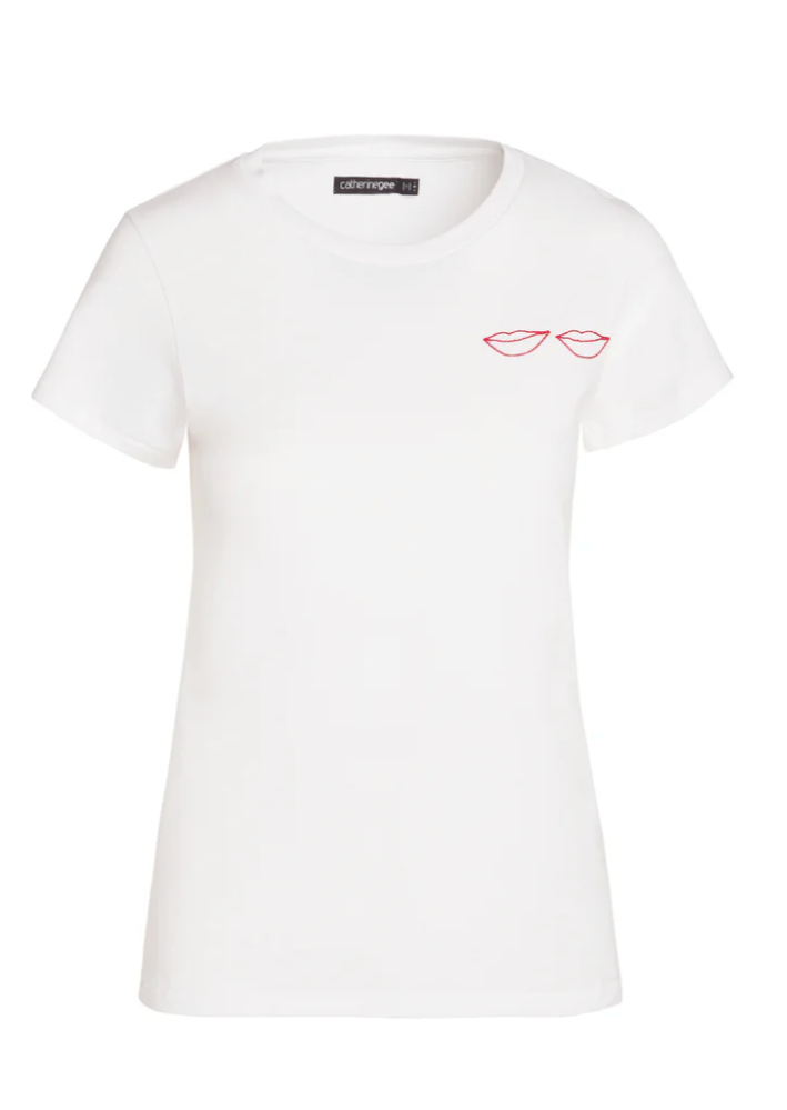 Embroidered Lips Tee