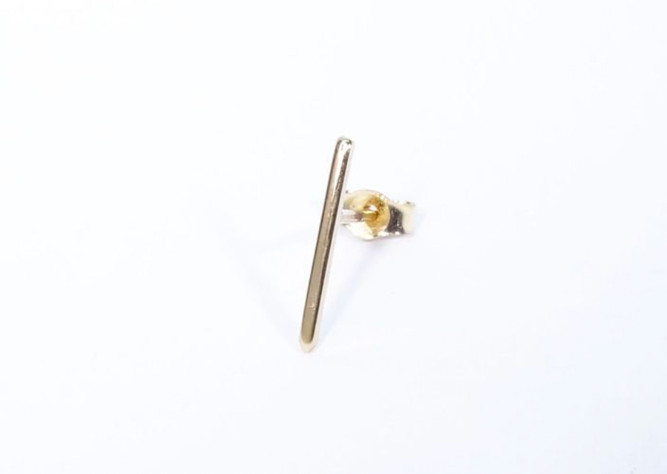 Linear 14k gold Stud from Talisman Jewelry 