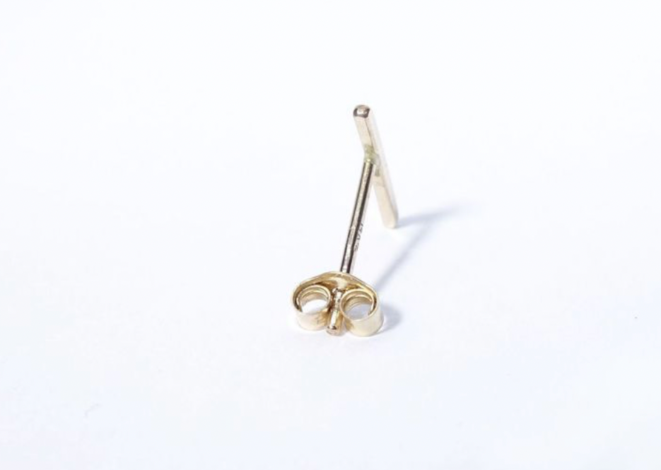 Linear 14k gold Stud from Talisman Jewelry 