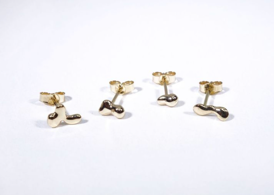 The Talisman Mini Orb Stud in 14K gold 