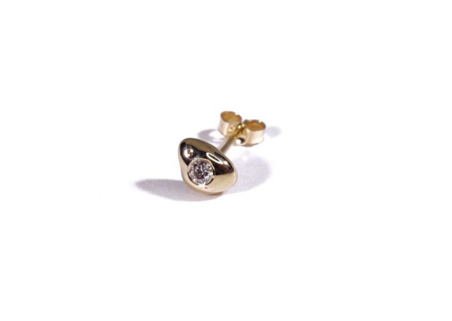 Talisman Diamond Mini Orb Stud in 14k Recycled Gold