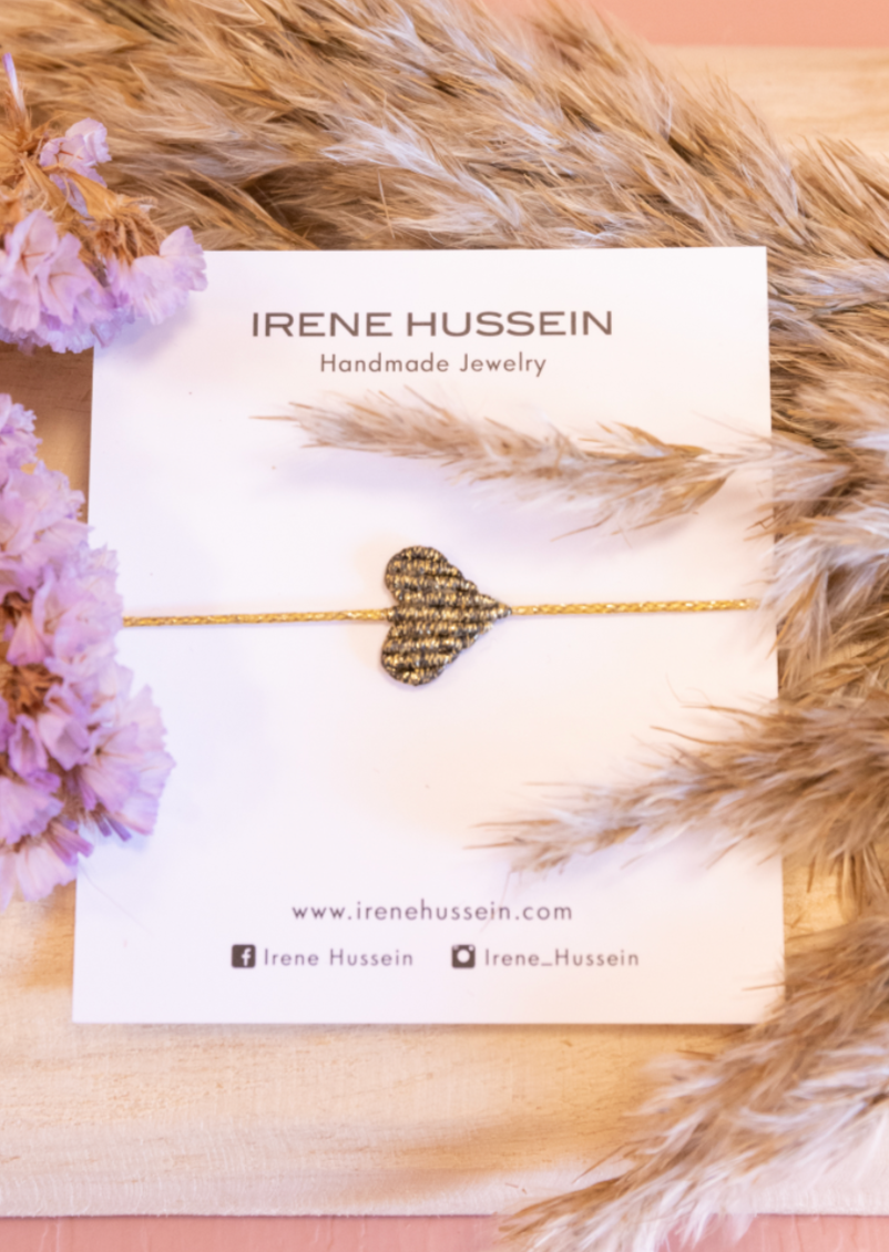 The Irene Hussein Heart Bracelet in Bronze