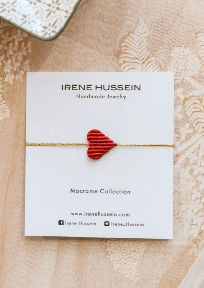 The Irene Hussein Heart Bracelet in Red