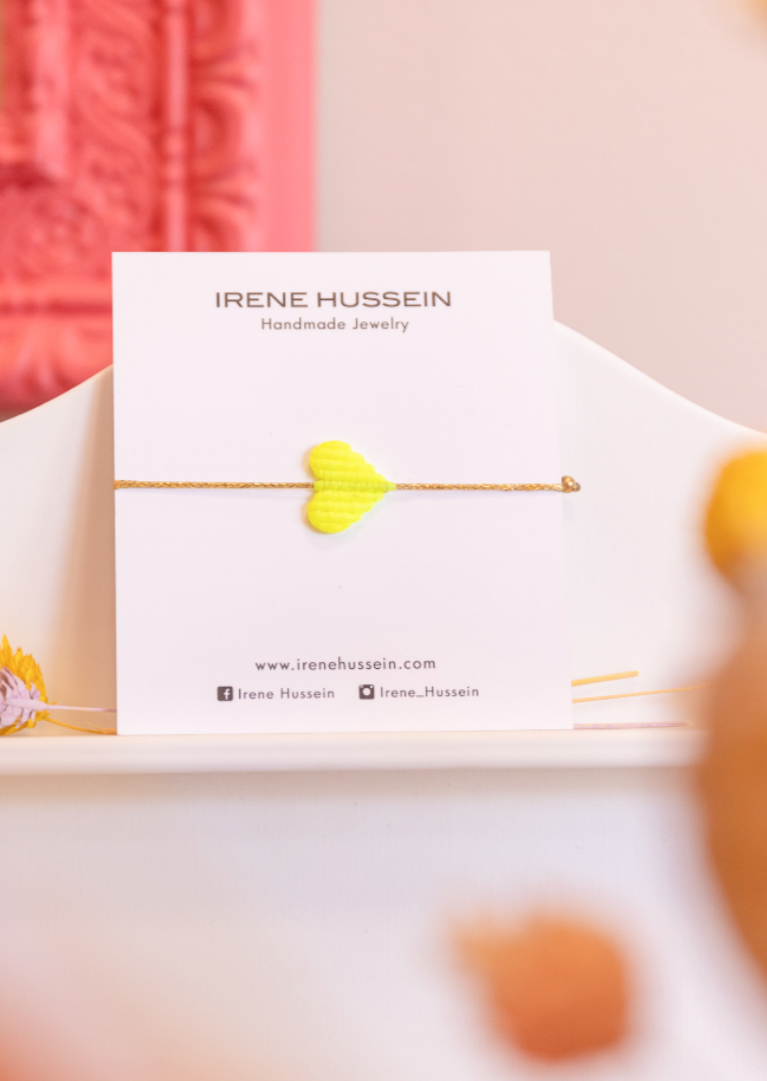 The Irene Hussein Heart Bracelet in Yellow