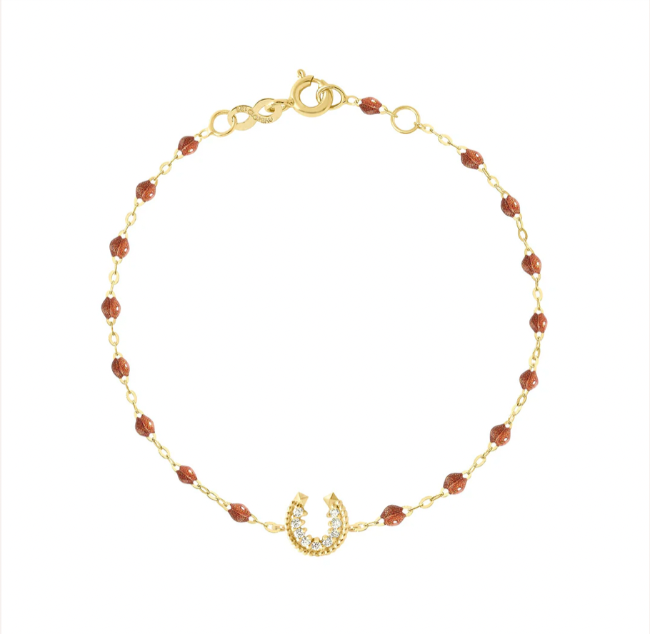 The Gigi Clozeau 6.7" Horseshoe Diamond Bracelet in Ruby