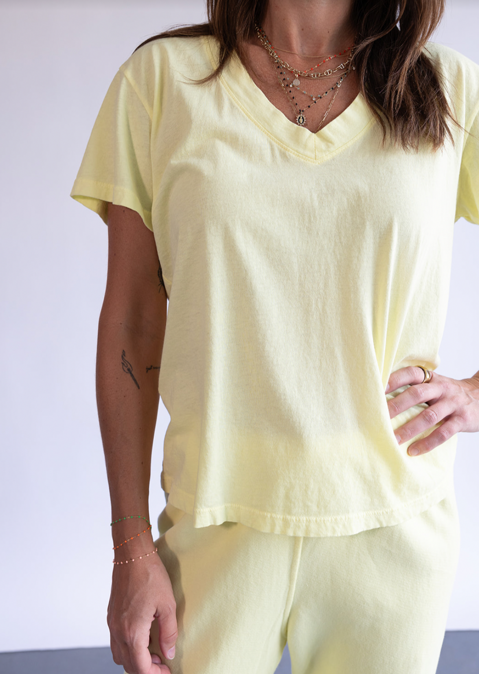 The Hendrix Tee from Perfect White Tee in Lemonade