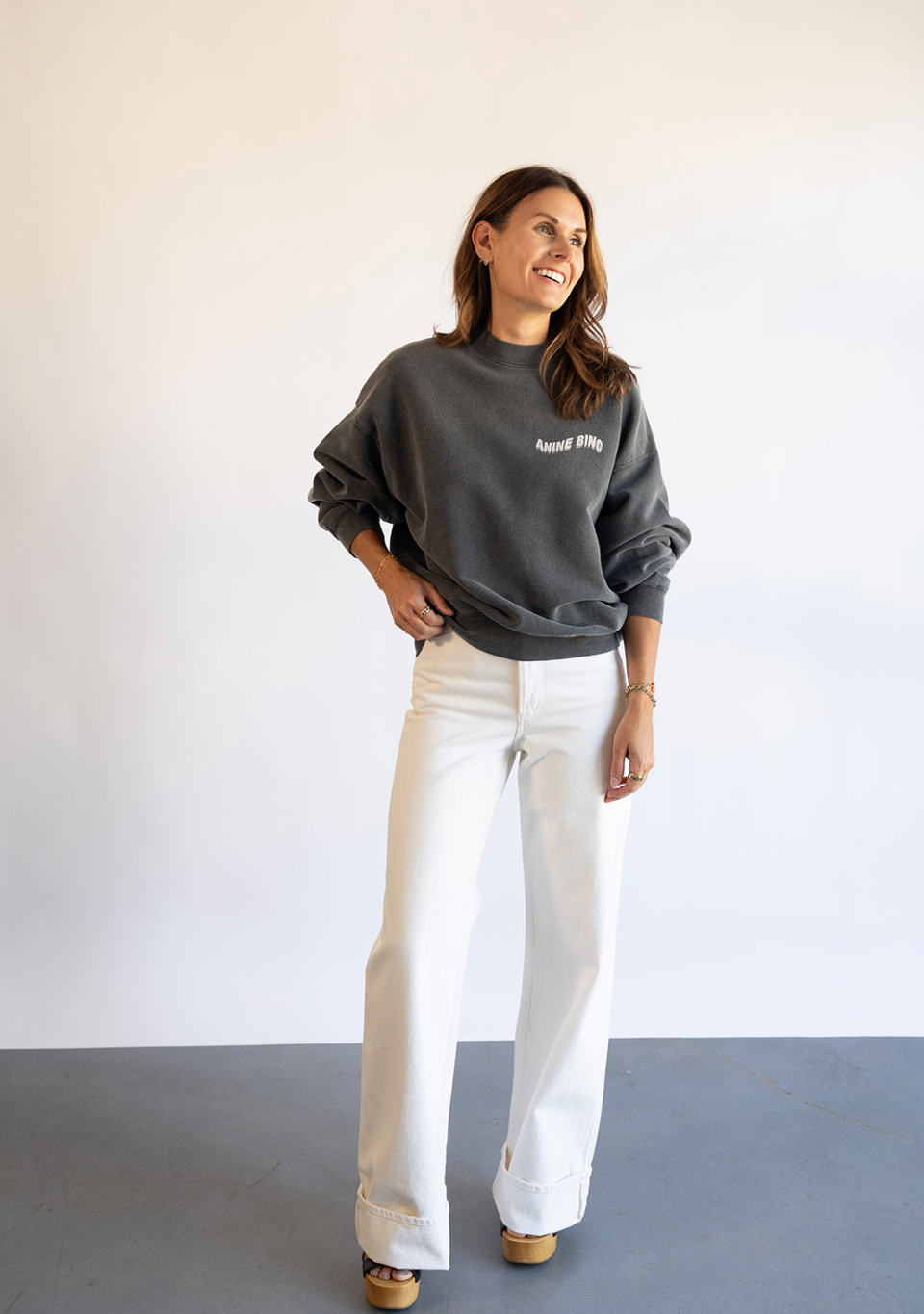 The Anine Bing Jaci Sweatshirt in Daydreams