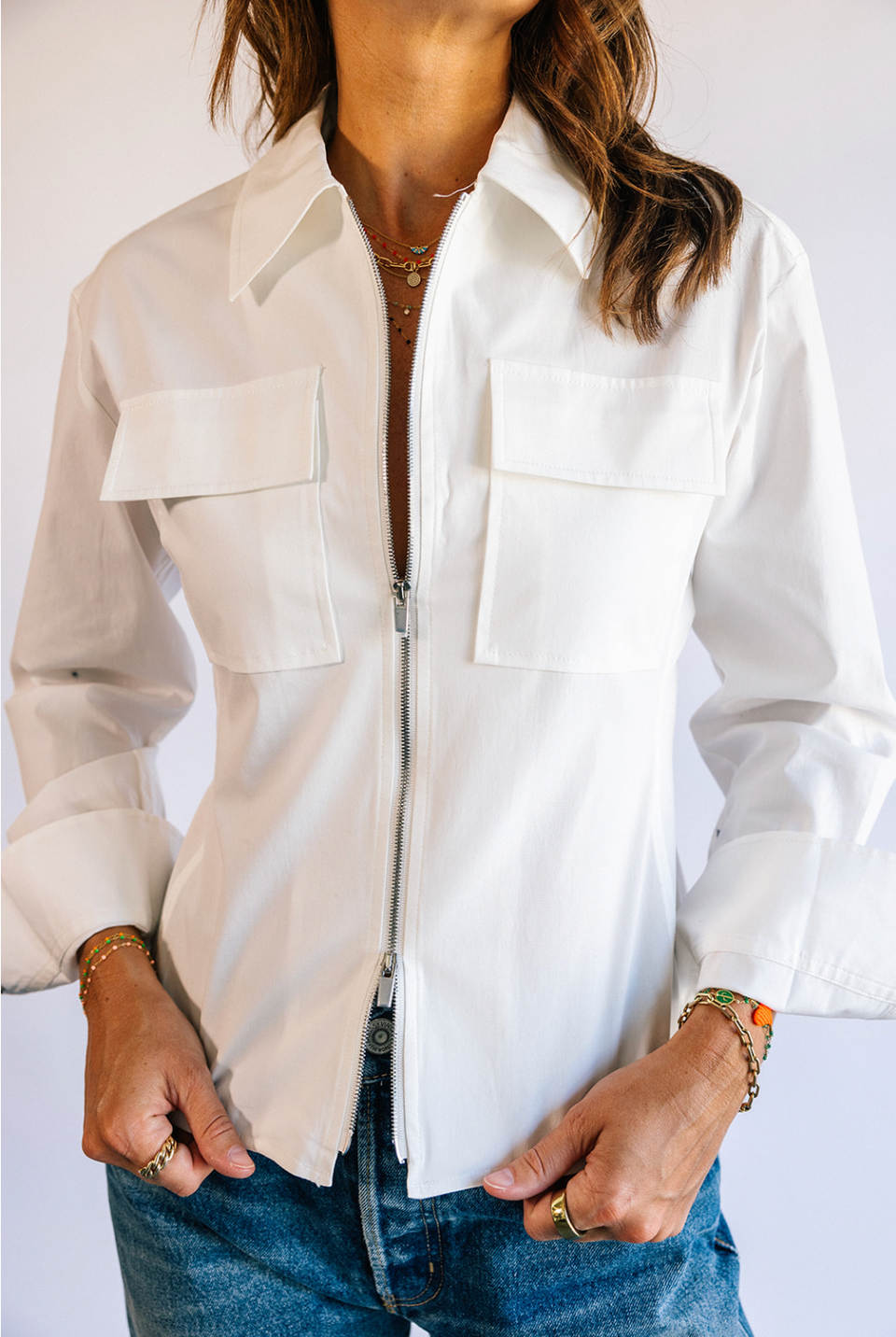 The A.L.C Sage Cotton Top in White