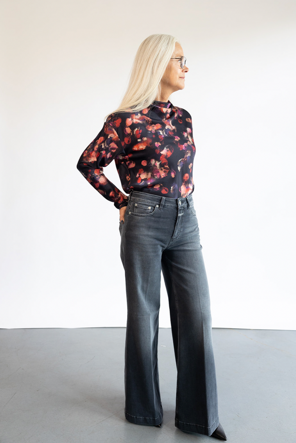 The A.L.C Georgia Stretch Top in Navy 